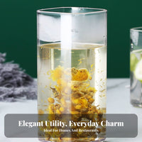 High Clarity Square Acrylic Cup Minimalist Design Transparent Square Tumbler Long-Lasting for Restaurant Owners, Students, Bar, Cafe, Office