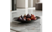 Hammered Metal Tray Modern Boat Tray Sleek for Sideboard
