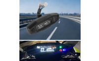 Universal Motorcycle Instrument Cluster with Sensor 12V Motorcycle Speedometer with Speed Sensor Multifunctional Digital Dashboard Allcomplete Unit for Garage Install