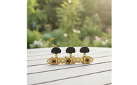 Classical Guitar Tuners Three-on-a-Strip Guitar Tuning Machines Tuning Pegs with Buttons 1:15 Gear Ratio for Guitarists