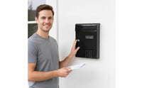Rainproof Mailbox Iron Mailbox Powder Coated Metal Postbox for Outdoor, Front Doors
