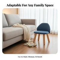 Multi-Functional Upholstered Toddler Chair Rounded Corners children's Seat Lightweight Small Stool Strong Load-Bearing for Toddlers, Students, Parents, Entryway, Playroom, Bedroom, Living Room