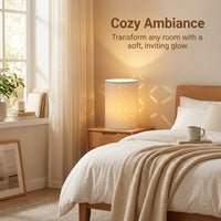 Light Shade with Cut Hollow Pattern for Table Lamps, Decorative Lampshade for Warm Ambient Textile PVC for Ceiling