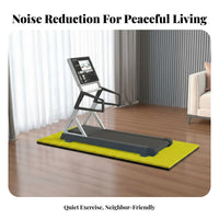 Anti-Vibration Treadmill Mat Non-Slip Treadmill Mat Pad Wear Resistant Shock Absorbing Floor Pad Thickened Design for Apartment Dwellers, Home Gym, Apartments, Upstairs Rooms