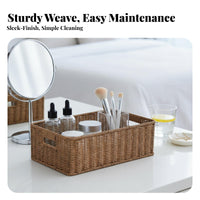 Woven Plastic container adaptable Woven Pattern Basket Drawerconvenient for Parents