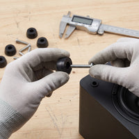 Rubber Feet Pads for Furniture, Speakers, and Appliances - Shock Absorbing, Non-Slip, Tapered Design