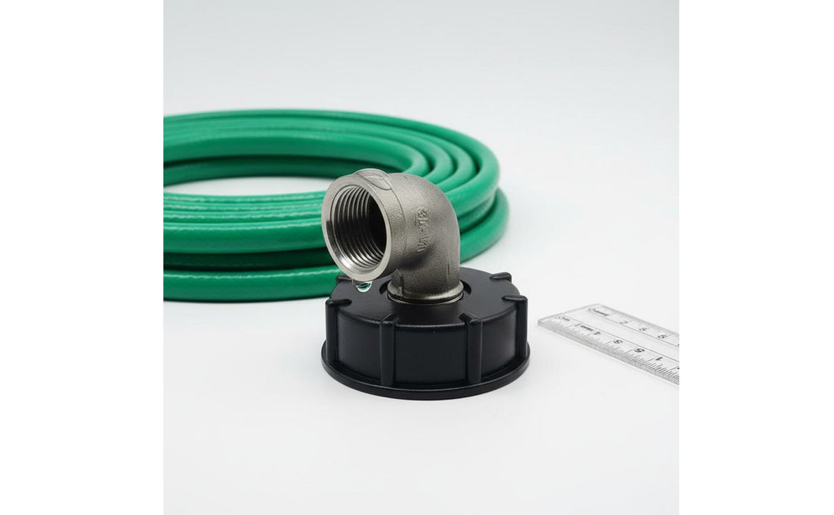 Quick Connect IBC Tote Valve Adapter Diameter Reducing Water Container Hose Connector Leak Proof Seal Ton Barrel Outlet Fitting for Industrial, Farm, Garden