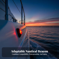 LED Boat Navigation Light Low Power Consumption LED Port and Starboard Light Easy Installation Vehicle Lighting for Fishermen, Yachts, Sailboats