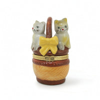 Hand-Painted Jewelry Box with Figurine Lid Decorative Ceramic Jewelry Box Glossy Collectible for Collectors
