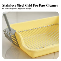 Indoor Dog Toilet Keeps Paws Clean and Dry Dog Potty Tray with Grid Water-Resistant High Sides Pet Pee Tray with Grate for Small Dogs
