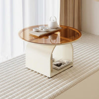 3 Pieces Japanese Design Round Tea Table with 2 Swivel Floor Chairs Space-Saving Design Home Furniture Easy to Clean Cushia Singled Seating for Apartment Dwellers, Homeowners, Tatami Room, Bay Window, Bedroom, Breakfast Nook