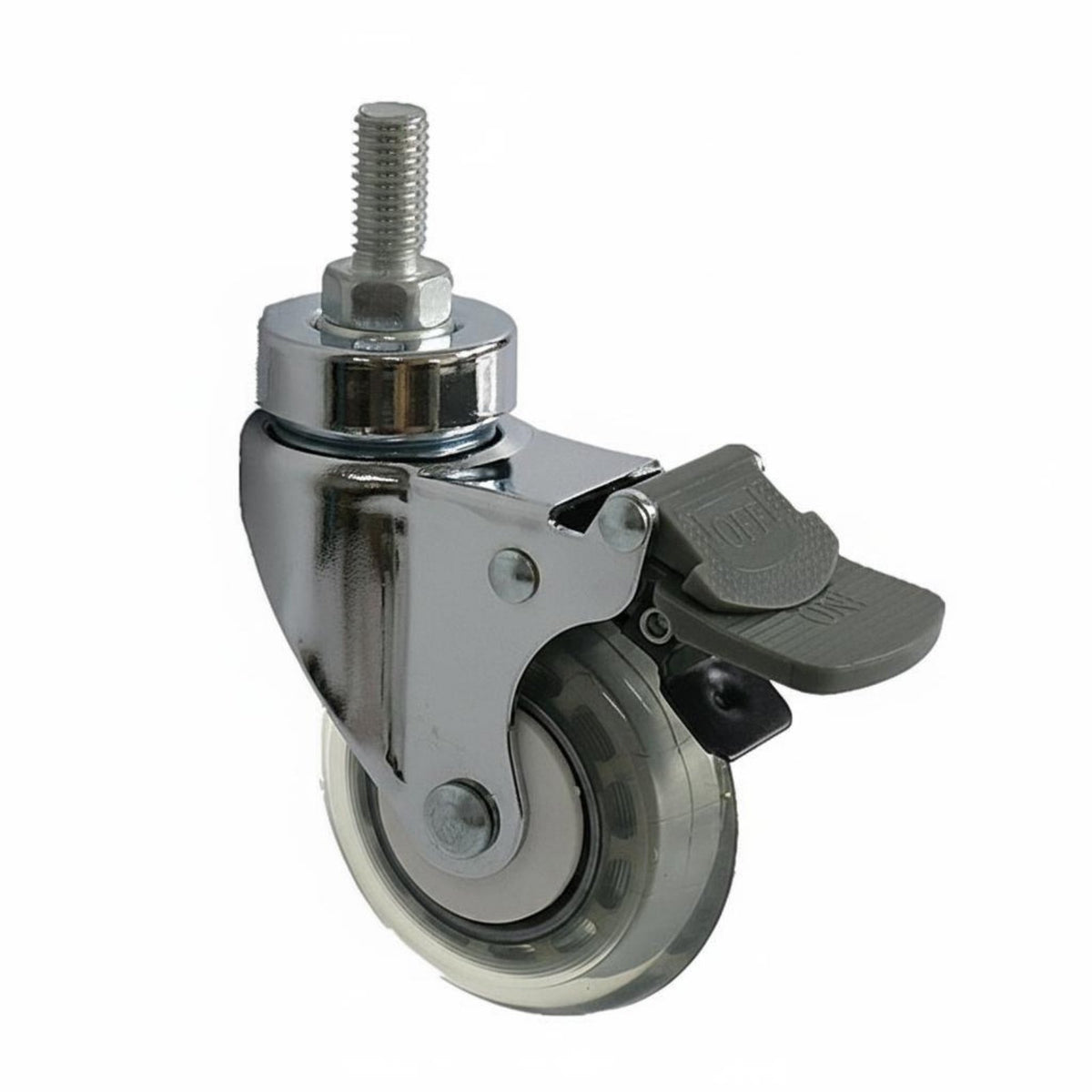 Medical Cart Caster Wheel Floor Protection Threaded Caster Wheel Shock Absorbing for Workshop Equipment