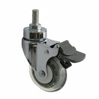 Medical Cart Caster Wheel Floor Protection Threaded Caster Wheel Shock Absorbing for Workshop Equipment