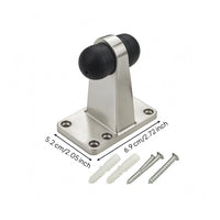 Brushed Metal Triangular Door Stopper Impact Protection Stainless Steel Door Stopper Installation Screws Home Hardware Rounded Edges