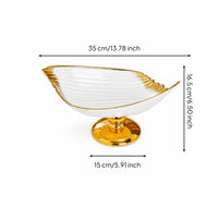 Gold-Plated Ceramic Pedestal Bowl White Ceramic Bowl with Pedestal Elegant Stylish for Hosts