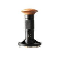 Coffee Tamper Automatic Auto-Retract Coffee Tamper with Wooden Handle Consistent Pressure for Baristas, Cafes, Kitchen