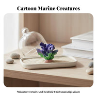 Micro Landscape Figurine Mystery Bag Small Marine Animal Figurines Cute Design Miniature Sea Animal Figure for Hobbyists, Terrarium, Fairy Garden