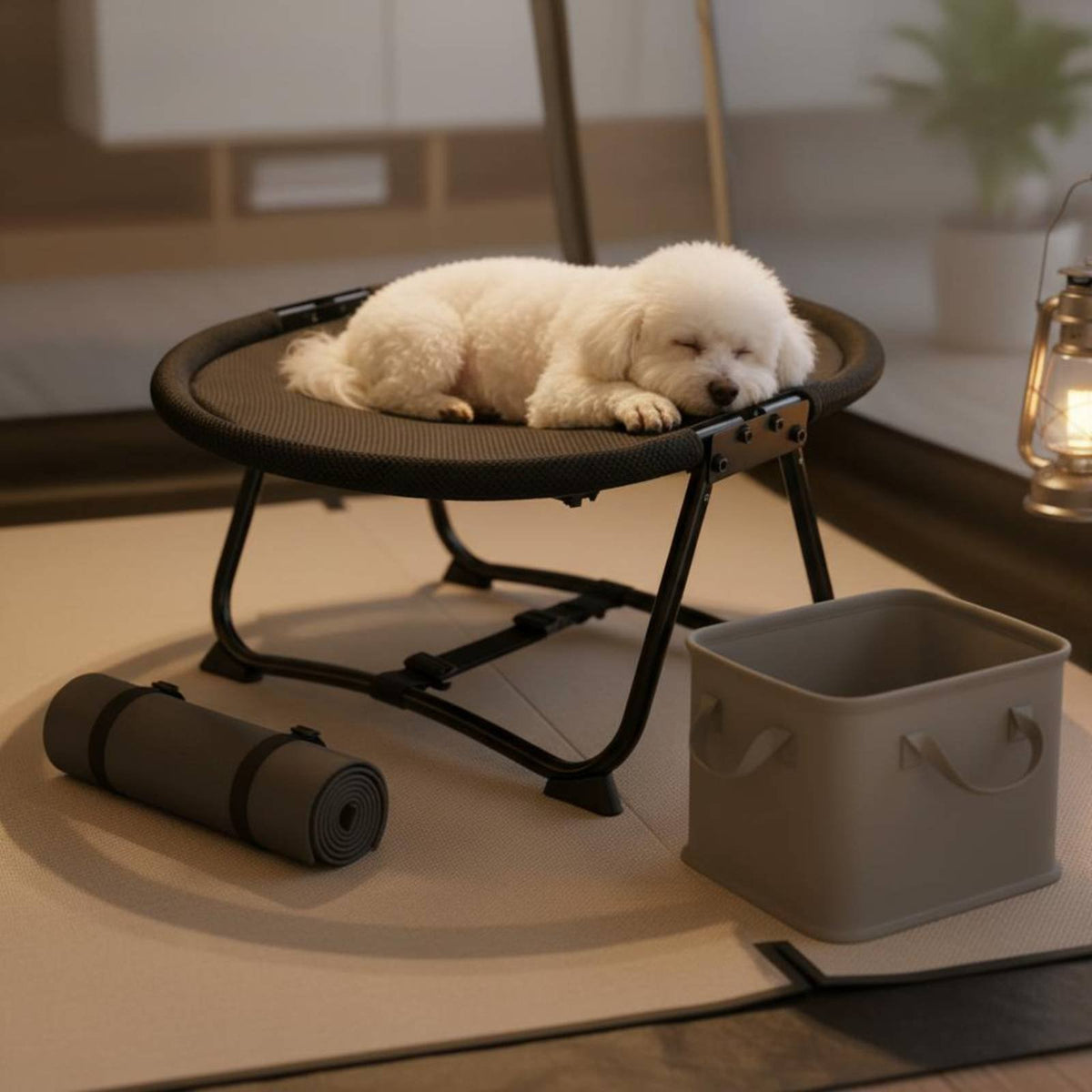 All Season Use Breathable Mesh Pet Bed Elevated the Floor Portable Pet Cot Space Saving Foldable Dog Cot Bed Easy to Clean for Cats, Dogs, Travel, Indoor, Outdoor