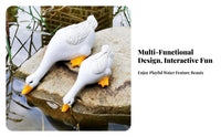 Lifelike Details Resin Duck Statue Weather Resistant Pond Duck Decoration Waterproof for Gardeners, Yard, Patio, Lawn
