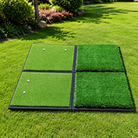 1.5m x 1.5m Driving Range Mat, Heavy Duty Artificial Turf Mat with Non-Slip Rubber Base, Portable Chipping Mat for Putting Practice