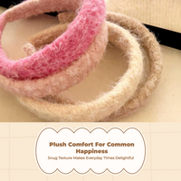 Soft Plush Headbands for Kids coral tan Brown