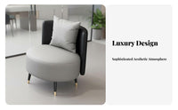 Padded Cushions Upholstered Guest Armchair Long-Lasting Construction Upholstered Barrel Chair and Table Set Modern Design Commercial Furniture Easy to Clean for Interior Designers, Business Owners, Hotel Lobby, Beauty Salon, Waiting Room, Retail Shop