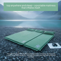 Textured Automatic Inflatable Sleeping Pad Soft Textile Camping Sleeping Pad Portable Extra Thick for Outdoor Use