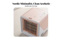 USB Desktop Cooling Fan Cools, Humidifies, and Purifies Mini Water-Cooled Chiller Three Settings Desktop Air Chiller for Students, Dorm Room