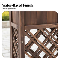 Lattice latticework Design Freestanding Garden Trellis with Base Space Divider Trellis Planter Box Weather-Resistant Privacy Partition Rustic aesthetic for Restaurant Owners, Apartment Dwellers, Balcony, Patio, Backyard, Terrace