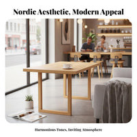 Nordic Design Upholstered Loveseat and Table Set Minimalist Design Cafe Furniture High-Density Cushion Thick Cushions for Restaurant Owners, Homeowners, Families, C Pale Ee Shop, Lounge Area, Living Room