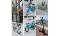 Front Foldable Bike Basket Rear Folding Cycle Basket Hanging Easy to Install for Students, Shopping