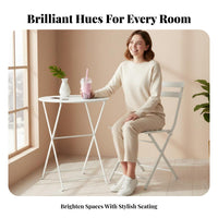 Photogenic Wireframe Loop rear Chair Folding Seating Furniture Stylish Design Space-Saving for Young Adults, Interior Decorators, Apartment Dwellers