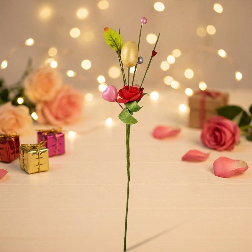Artificial Easter Egg Branch Easy Maintenance Easter Egg Floral Stem Flexible Decorative Spring Twig Branch for Home Stylists, Wreath Making, Vases