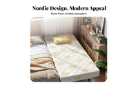 Portable Folding Bed with Mattress Foldable Design Wheeled Portable Folding Foldable Bed Space-Saving Effortless Rolling Casters