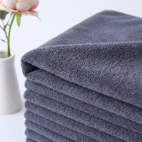 70cm x 140cm Microfibre Towel and Salon Hair Wrapping Towel, Magic Wipe Bathroom Drying Cloth, Quick-Dry 300 GSM Reusable Microfiber with Loop