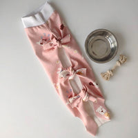 Cat Recovery Suit with Ties, Post Surgery Clothes for Full Leg Coverage, Post-Operative Wear