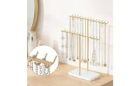 Jewelry Display Stand Metal Frame Countertop Jewelry Stand Base Vertical Necklace Holder for Boutique