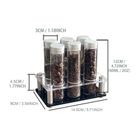 Keeps Beans Crisp Glass Bean Cellar Tubes with Stand Fragrant Preservation Single Dose Coffee Bean Storage Set Multiuse for Espresso Enthusiasts