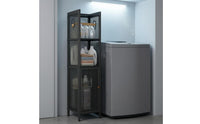 Toilet Paper Storage Cabinet Mesh Panel Narrow Washroom Cabinet