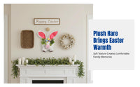 Easter Decoration, 3D Plush Bunny Hanging, Foldable Ears, Soft Fabric, Tree Topper Decoration