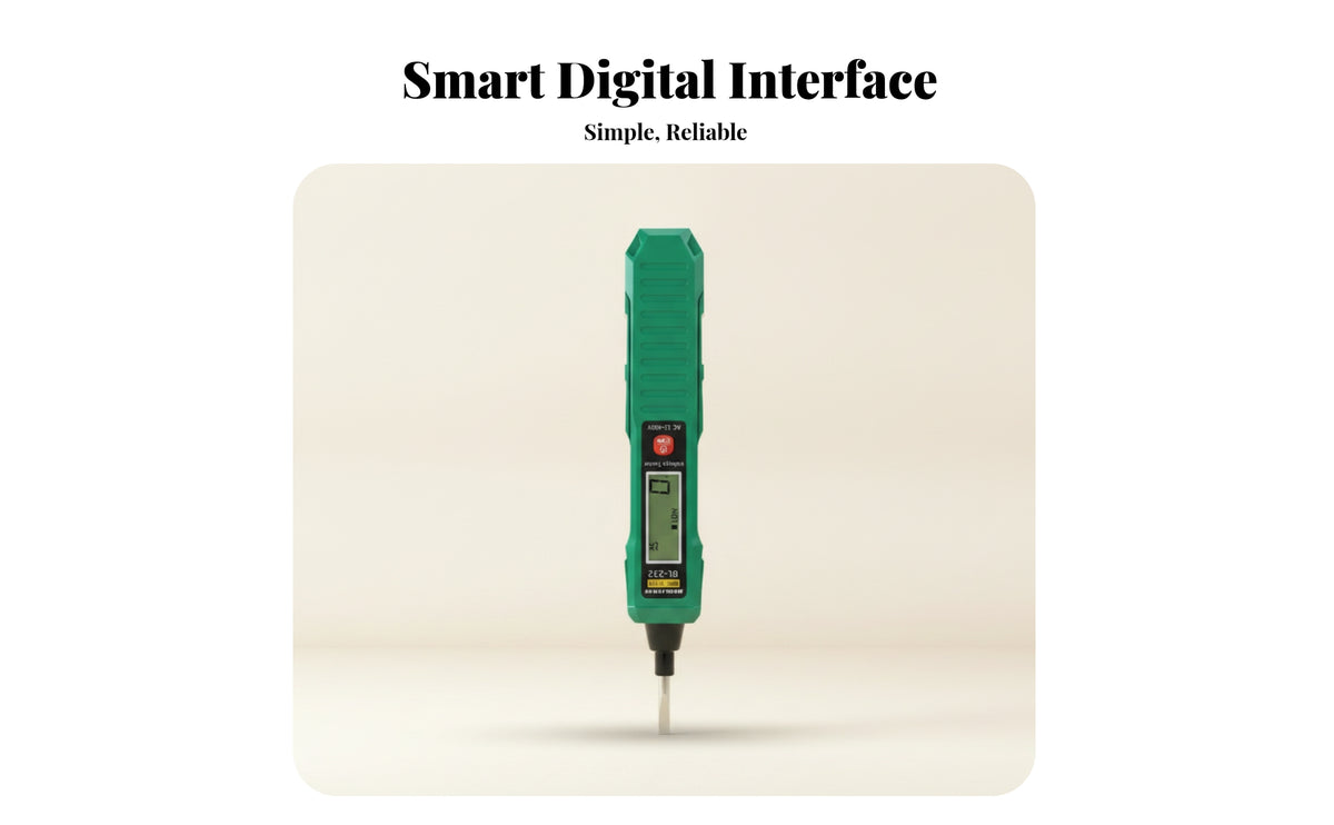 Digital Voltage Tester Pen 12-400 V Range Non-Direct-Contact Voltage Tester Pen Electrical Tool Built-in Display Handheld