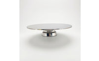 Serving Piece with Pedestal Stainless Steel Cake Stand Mirror-Polished for Hosts