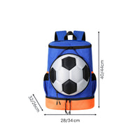 Multi-Compartment Soccer Backpack with Ball Pocket Lightweight Soccer Backpack Splash-Resistant Bag Padded for Athletes, Kids, Students, School