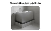 Stainless Metal Water Tank Household Water Reservoir Sturdy for Homeowners, DIY Enthusiasts, Washroom, Utility Room, Basement