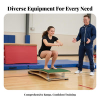 Training-Grade Adjustable Pommel Horse Sturdy Frame Vaulting Buck Padded Top Gymnastics Apparatus for Gymnasts, Students, Athletes, School, Physical Education Class, Gymnasium