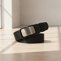 Nylon Web Belt Adjustable Belt with Automatic Buckle No-Hole for Men, Daily Wear, Jeans, Travel