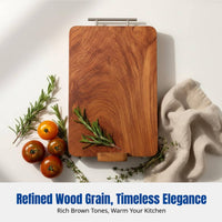 Rectangular Rosewood Cutting Board, Microbe Resistant, Sturdy Wood, Kitchen Use