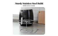 Detachable Design Round Air Fryer Skewer Rack High-Temperature Resistant Vertical Skewer Stand Long-Lasting for Party Hosts, BBQ