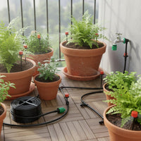 DIY Trickle Irrigation Kit Adjustable Nozzles Trickle Irrigation Kit Automatic Garden Watering System Leak-Resistant for Balcony