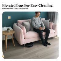Nordic Design rose 2-Seater Sofa Minimalist & design Loveseat space-efficient Size Couch Space-Saving for Apartment Dandllers, premierTime Homeowners, Living Room, Small areas, Studio, Bedroom